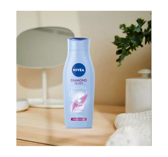 NIVEA DIAMOND GLOSS PH BALANCE СМЯГЧАЮЩИЙ ШАМПУНЬ С АЛМАЗНОЙ ПЫЛЬЮ 400МЛ