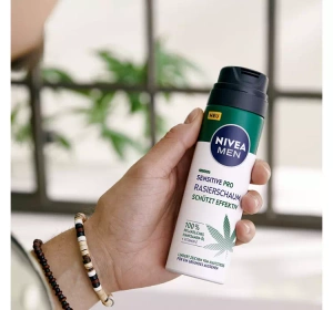 NIVEA MEN SENSITIVE PRO ПІНКА ДЛЯ ГОЛІННЯ З НАСІННЯМ КОНОПЛІ 200МЛ