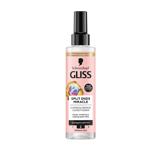 GLISS SPLIT ENDS MIRACLE ЭКСПРЕСС-КОНДИЦИОНЕР ДЛЯ ПОВРЕЖДЕННЫХ ВОЛОС С СЕКУЩИМИСЯ КОНЧИКАМИ 200МЛ