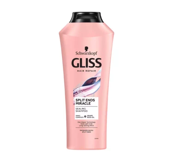 GLISS SPLIT ENDS MIRACLE ШАМПУНЬ ДЛЯ ПОШКОДЖЕНОГО ВОЛОССЯ З ПОСІЧЕНИМИ КІНЧИКАМИ 400МЛ