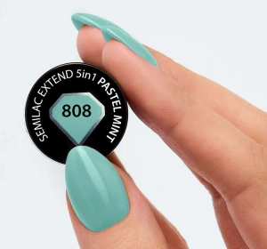 SEMILAC EXTEND 5в1 БАЗА ЛАК ТОП 808 PASTEL MINT  7МЛ