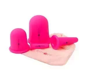 LASH BROW НАБОР ВАКУУМНЫХ СИЛИКОНОВЫХ БАНОК ДЛЯ МАССАЖА ЛИЦА И ТЕЛА 4 ШТ