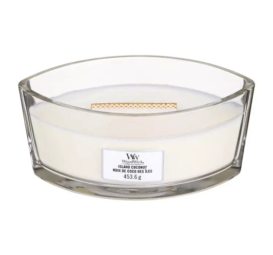 Нажмите на картинку, чтобы ее увеличить WOODWICK ELLIPSE CANDLE АРОМАТИЧЕСКАЯ СВЕЧА ISLAND COCONUT 453,6Г
