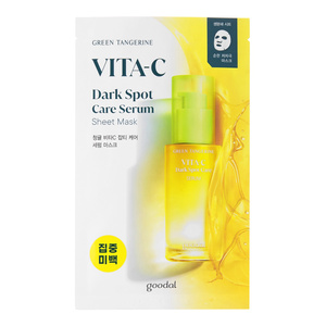 Goodal Green Tangerine Vita-C Dark Spot Care Serum освітлююча тканинна маска 28 г
