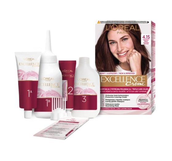 Нажмите на картинку, чтобы ее увеличить LOREAL EXCELLENCE CREME КРАСКА ДЛЯ ВОЛОС 4.15 FROST BROWN