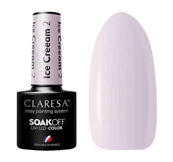 CLARESA SOAK OFF ГЕЛЬ-ЛАК ICE CREAM 2 5МЛ
