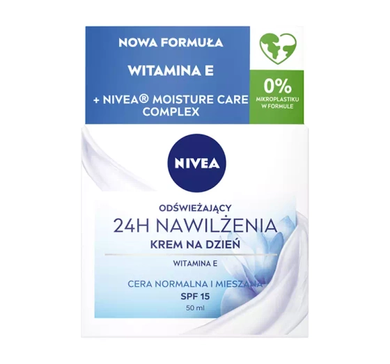 NIVEA 24H MOISTURIZING ОСВЕЖАЮЩИЙ КРЕМ НА ДЕНЬ SPF15 50МЛ