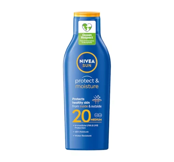 NIVEA SUN PROTECT & MOISTURE УВЛАЖНЯЮЩИЙ БАЛЬЗАМ ДЛЯ ЗАГАРА SPF 20 200МЛ