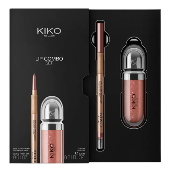 KIKO Milano Lip Combo Set набір для макіяжу губ 03 блиск для губ 6,5 мл + олівець для контуру 0,35 г
