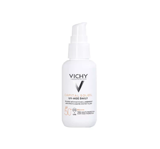 VICHY CAPITAL SOLEIL UV-AGE DAILY ФЛЮИД ПРОТИВ СТАРЕНИЯ КОЖИ SPF50+ 40МЛ