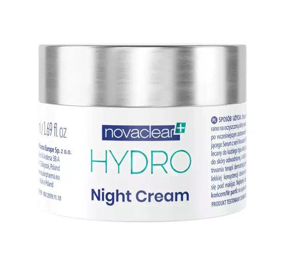 NOVACLEAR HYDRO УВЛАЖНЯЮЩАЯ КРЕМ-МАСКА НА НОЧ 50МЛ