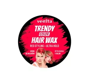 VENITA TRENDY COLOR HAIR WAX ТОНИРУЮЩИЙ ВОСК ДЛЯ УКЛАДКИ ВОЛОС RED 75Г