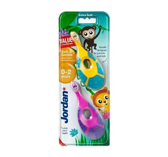 JORDAN STEP BY STEP ЗУБНЫЕ ЩЕТКИ ДЛЯ ДЕТЕЙ 0-2 ЛЕТ SOFT  2 ШТ