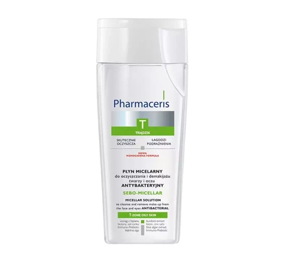 PHARMACERIS T SEBO MICELLAR АНТИБАКТЕРІАЛЬНА МІЦЕЛЯРНА ВОДА ДЛЯ ОБЛИЧЧЯ ТА ОЧЕЙ 200МЛ