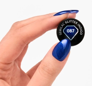 SEMILAC ГІБРИДНИЙ ЛАК УФ GLITTER INDIGO 087