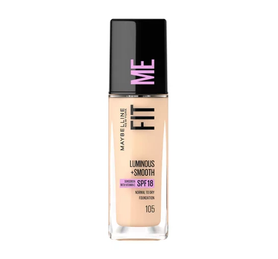 MAYBELLINE FIT ME LUMINOUS + SMOOTH ТОНАЛЬНИЙ ЗАСІБ 105 NATURAL IVORY 30МЛ