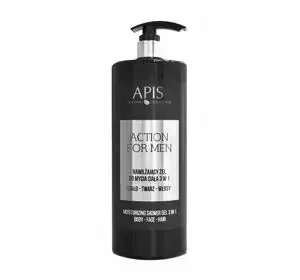 APIS ACTION FOR MEN УВЛАЖНЯЮЩИЙ ГЕЛЬ ДЛЯ ТЕЛА 3 В 1 1Л