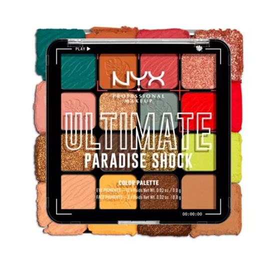 Нажмите на картинку, чтобы ее увеличить NYX PROFESSIONAL MAKEUP ULTIMATE ПАЛИТРА ТЕНЕЙ ДЛЯ ВЕК PARADISE SHOCK 12,8Г