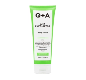 Q+A AHA Exfoliator разглаживающий скраб для тела с кислотами 250 мл
