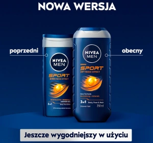 NIVEA MEN SPORT ГЕЛЬ ДЛЯ ТЕЛА, ЛИЦА И ВОЛОС 250МЛ