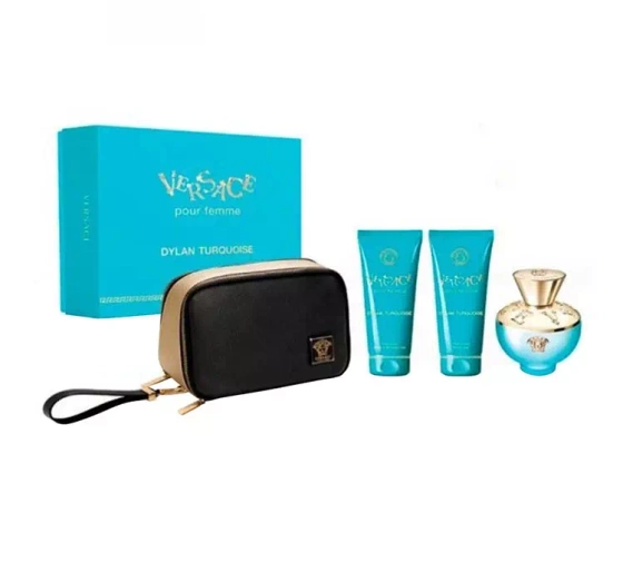 Versace Dylan Turquoise Pour Femme туалетная вода 100 мл + гель для тела 100 мл + гель для душа 100 мл + косметичка