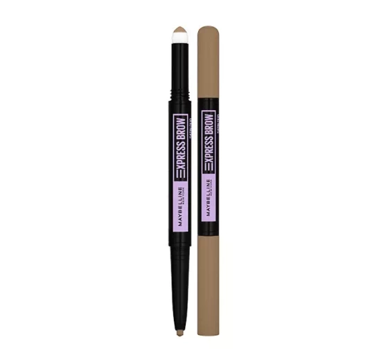Нажмите на картинку, чтобы ее увеличить MAYBELLINE EXPRESS BROW SATIN DUO ДВУХСТОРОННИЙ КАРАНДАШ ДЛЯ БРОВЕЙ 01 DARK BLONDE