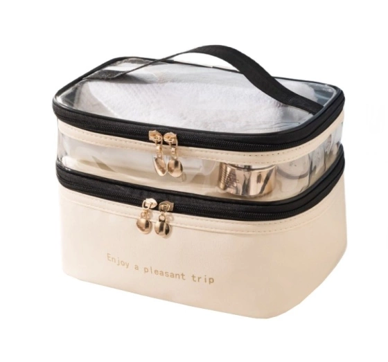 eCarla дворівнева дорожня косметичка KS92WZ3 Бежевая