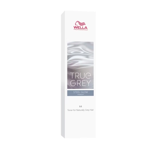 Нажмите на картинку, чтобы ее увеличить WELLA PROFESSIONALS TRUE GREY КРАСКА ДЛЯ ТОНИРОВАНИЯ СЕДЫХ ВОЛОС STEEL GLOW MEDIUM 60МЛ