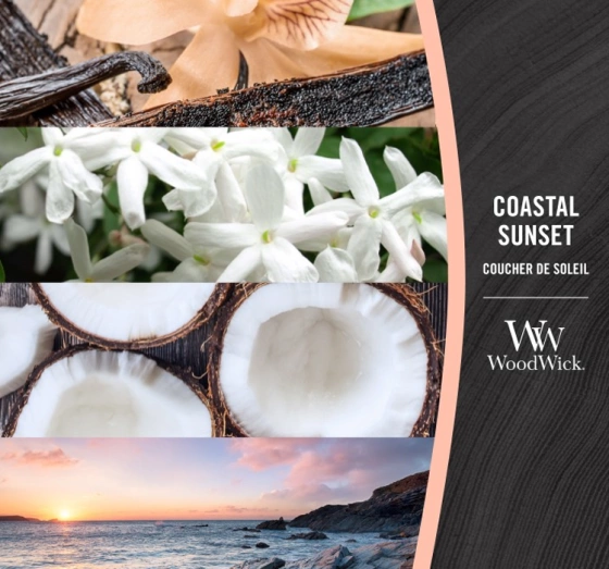 Woodwick Medium Jar Candle ароматична свічка Coastal Sunset 275 г