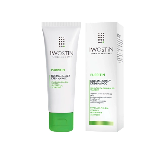 IWOSTIN PURRITIN НОЧНОЙ КРЕМ ДЛЯ РЕДУКЦИИ НЕСОВЕРШЕНСТВ 40МЛ