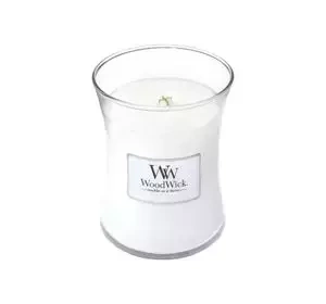 WOODWICK SMALL JAR CANDLE АРОМАТИЧЕСКАЯ СВЕЧА WHITE TEAK 85Г