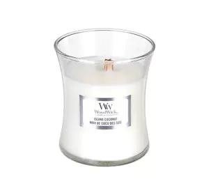 WOODWICK SMALL JAR CANDLE АРОМАТИЧЕСКАЯ СВЕЧА ISLAND COCONUT 85Г