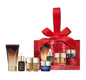 Estée Lauder Unwrap Your Glow Revitalizing Supreme + Skincare Starter Set набор для ухода за кожей средство для снятия макияжа 30 мл + крем для глаз 5 мл + сыворотка 7 мл + дневной крем 15 мл + ночной крем 7 мл