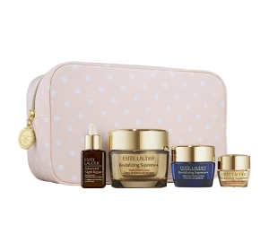 Estée Lauder крем Revitalizing Supreme 50 мл + сыворотка Advanced Night Repair 15 мл + бальзам под глаза Revitalizing Supreme 5 мл + ночной крем Revitalizing Supreme 50 мл + косметичка