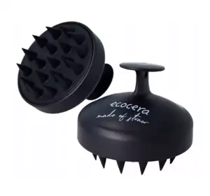 ECOCERA ЩЕТКА ДЛЯ МАССАЖА КОЖИ ГОЛОВЫ BLACK