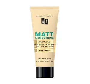 AA MATT & SMOOTHING МАТИРУЮЩЕ-СГЛАЖИВАЮЩЕЕ ТОНАЛЬНОЕ СРЕДСТВО 103 LIGHT BEIGE 30МЛ