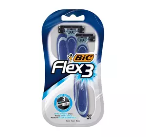 BIC FLEX3 ОДНОРАЗОВЫЕ СТАНКИ ДЛЯ БРИТЬЯ ДЛЯ МУЖЧИН 3 ШТУКИ