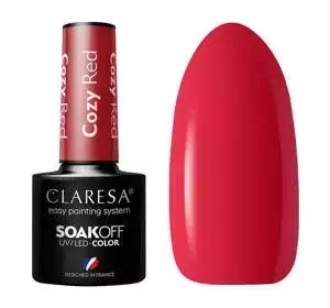 CLARESA SOAK OFF ГЕЛЬ-ЛАК COZY RED 5Г