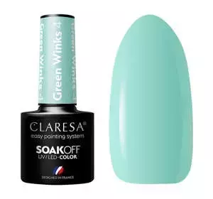 CLARESA SOAK OFF ГЕЛЬ-ЛАК  GREEN WINKS 4 5Г