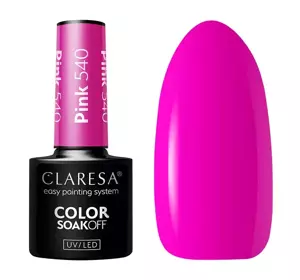 CLARESA SOAK OFF ГЕЛЬ-ЛАК PINK 540 5Г