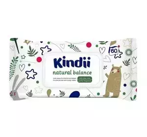 CLEANIC KINDII NATURAL BALANCE УВЛАЖНЯЮЩИЕ САЛФЕТКИ ДЛЯ ДЕТЕЙ И МЛАДЕНЦЕВ 60 ШТУК