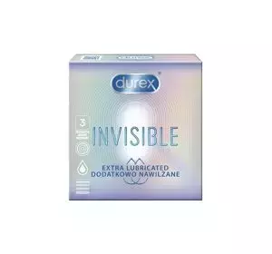 DUREX INVISIBLE EXTRA LUBRICATED ПРЕЗЕРВАТИВЫ 3 ШТ