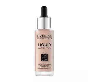 EVELINE LIQUID CONTROL HD ТОНАЛЬНОЕ СРЕДСТВО 025 LIGHT ROSE 32МЛ