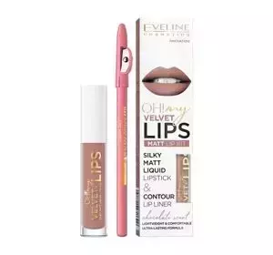 EVELINE OH! MY VELVET LIPS KIT НАБОР ДЛЯ МАКИЯЖА ГУБ 11 COOKIE MILKSHAKE