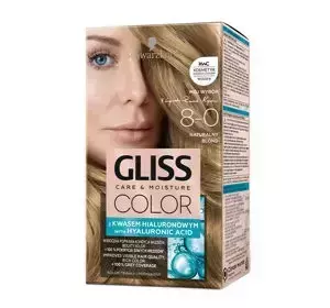 GLISS CARE & MOISTURE COLOR КРАСКА ДЛЯ ВОЛОС С ГИАЛУРОНОВОЙ КИСЛОТОЙ 8-0