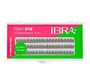 IBRA FOXY EYE НАКЛАДНЫЕ РЕСНИЦЫ ПУЧКИ ЧЕРНЫЕ 14ММ