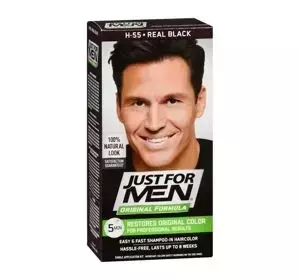 JUST FOR MEN СРЕДСТВО ПРОТИВ СЕДИНЫ ДЛЯ МУЖЧИН H-55 REAL BLACK