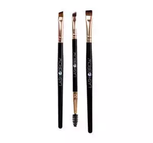 LASH BROW НАБОР 3 КИСТОЧЕК ДЛЯ МАКИЯЖА БРОВЕЙ GOLD