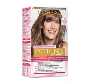 LOREAL EXCELLENCE CREME КРАСКА ДЛЯ ВОЛОС 7.1 ASH BLONDE