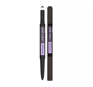 MAYBELLINE EXPRESS BROW SATIN DUO ДВУХСТОРОННИЙ КАРАНДАШ ДЛЯ БРОВЕЙ BLACK BROWN